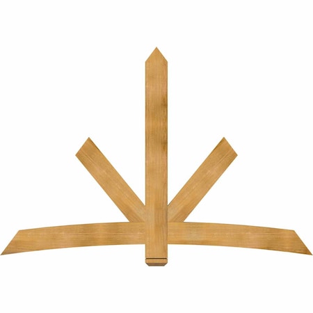 Ekena Millwork Alberta Rough Sawn Timber Gable Bracket, Western Red Cedar, 84"W x 56"H x 2"D x 6"F, 16/12 Pitch GBW084X56X0206ALB00RWR